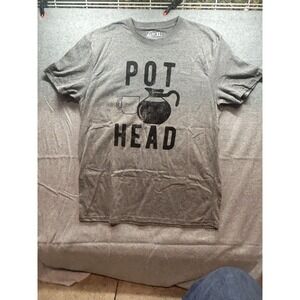 Men's XL Graphic Pot Head T-Shirt Weed Marijuana Coffee Pot Streetwear